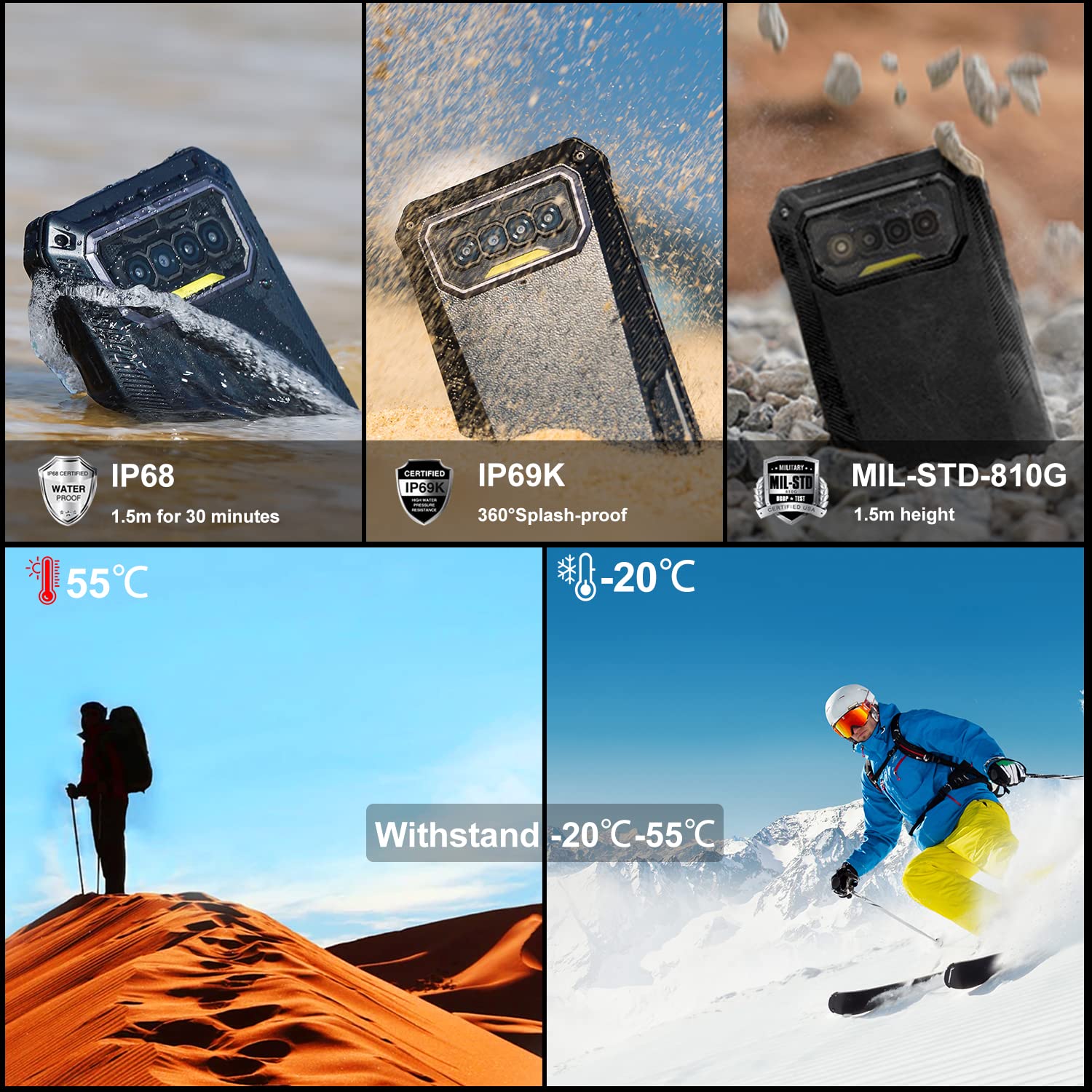 スマートフォン/携帯電話 OUKITEL F150 simフリー スマートフォン 8000mAh